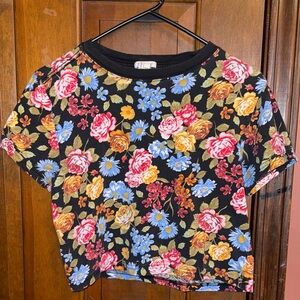 Forever 21 Floral Multicolor Crop Top